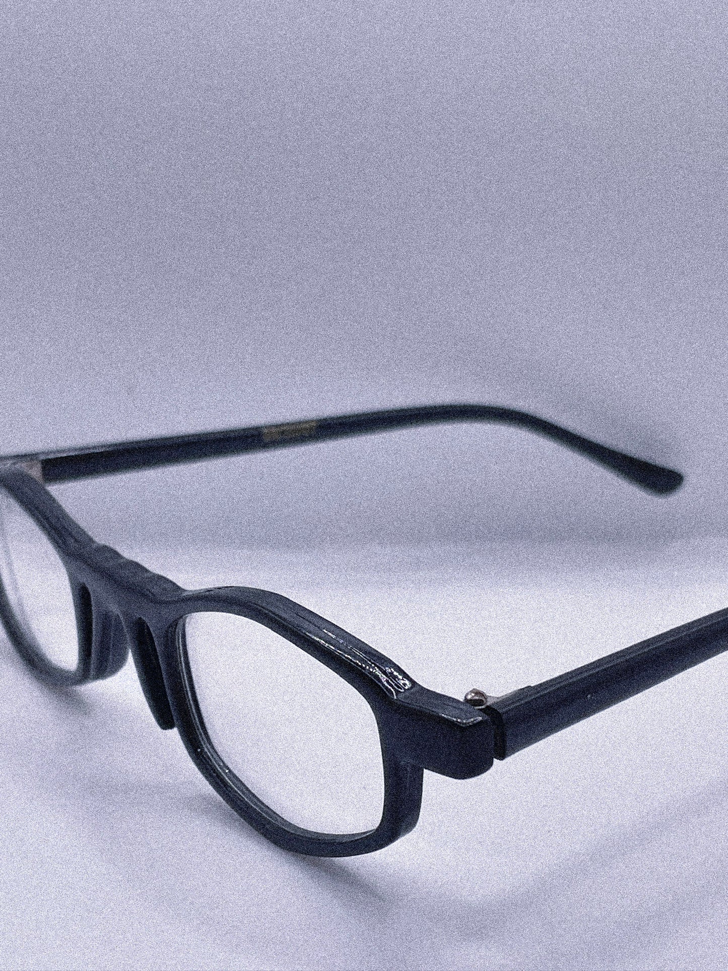 Obsidian Structure | 1990s Italian Design Eyeglasses Frame