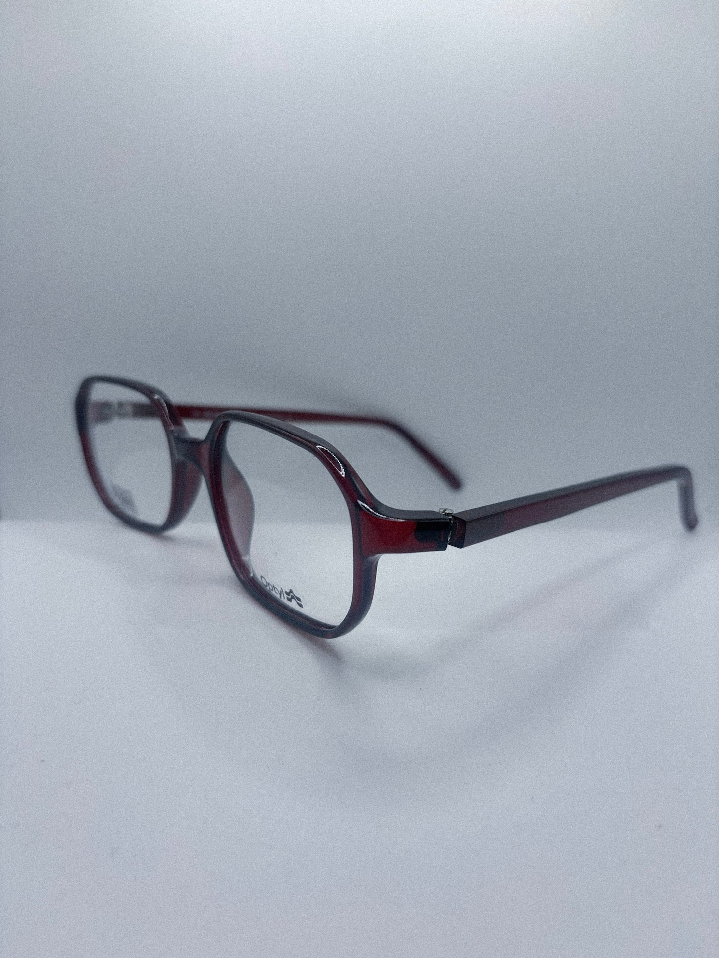 “Oxblood Geometry” 1980s Gianfranco Ferré Eyeglasses