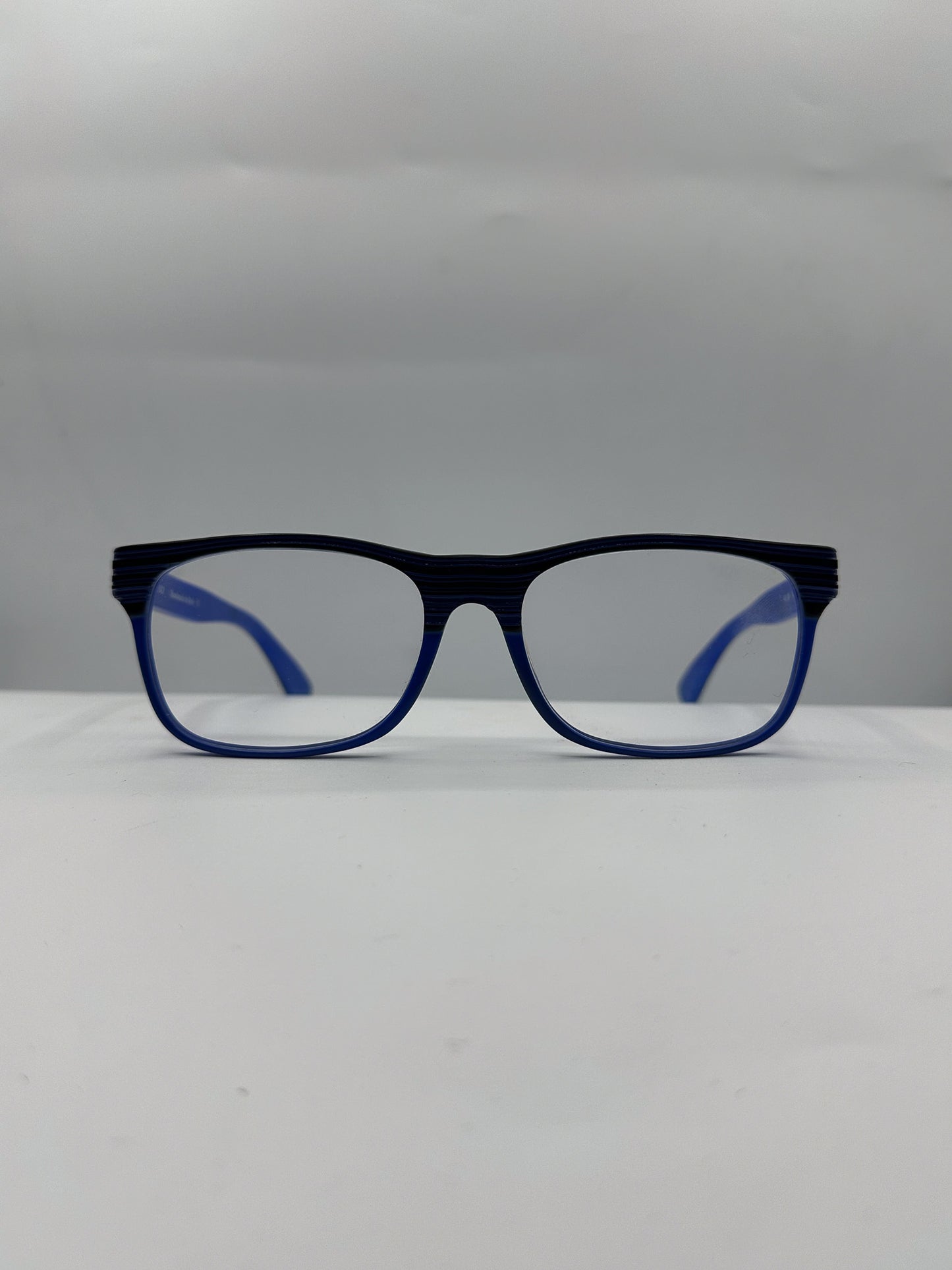 Blue 1990s SEE Eyeglasses front side
