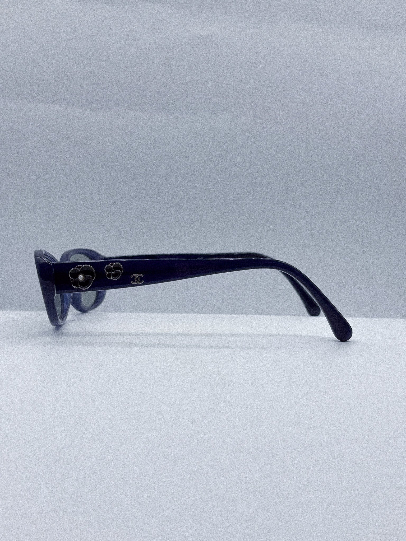 Blue Belle  1990s Chanel Designer Sunglasses left side