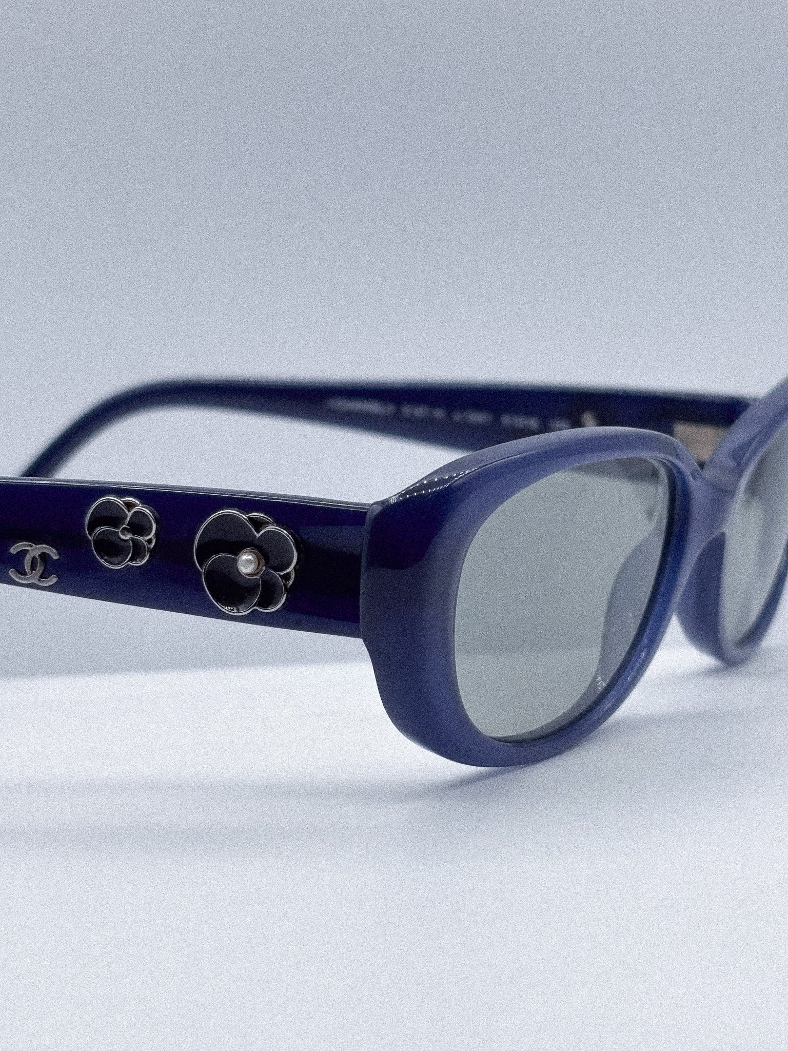 Blue Belle  1990s Chanel Designer Sunglasses right side
