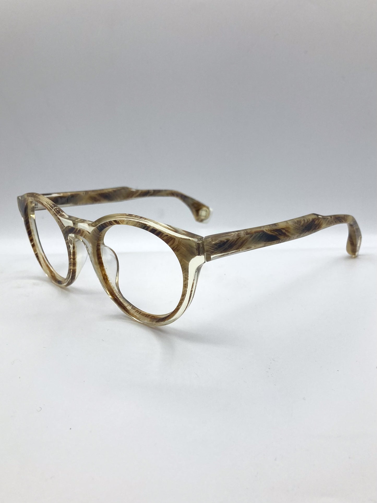 Corbu Wheat 2000s Blake Kuwahara vintage glasses, left side