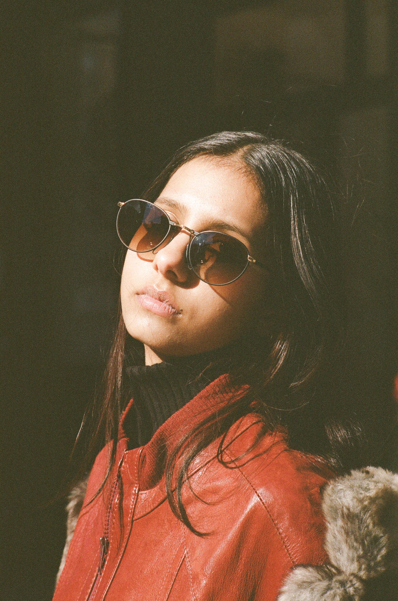 E Village 2000s Marcolin Luxury Sunglasses front side with model
