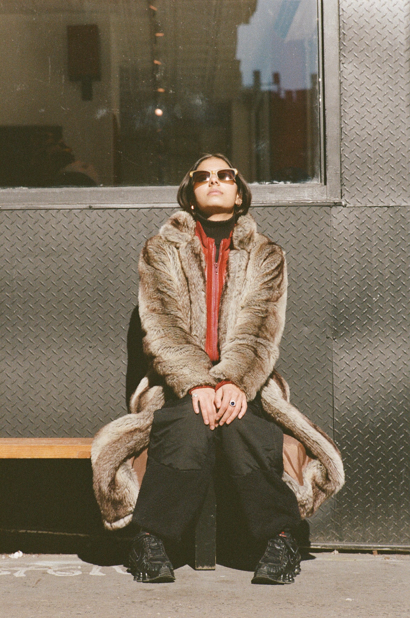 Florence Vogue Luxury Sunglasses with model