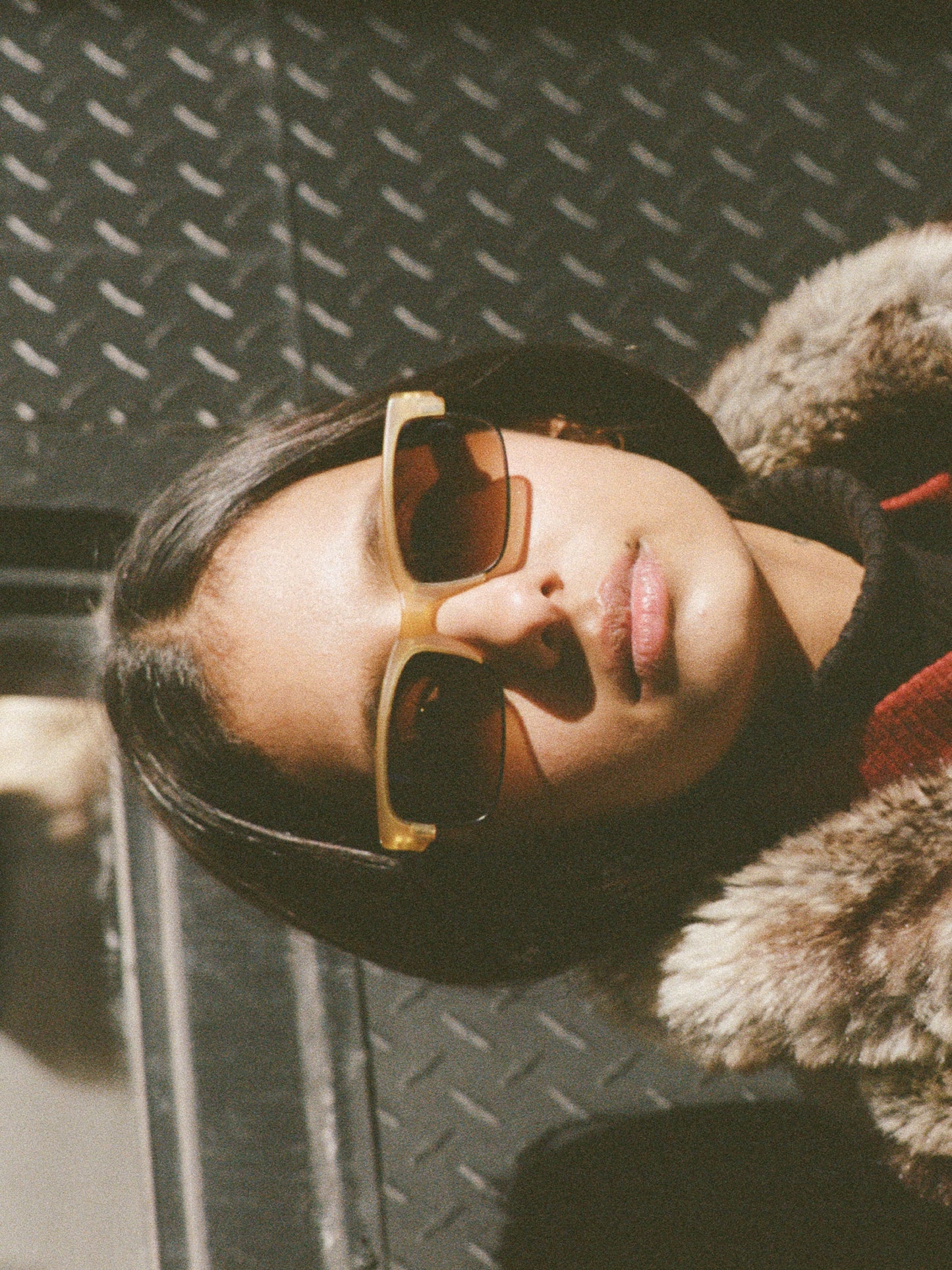 Florence Vogue Luxury Sunglasses with model side angle