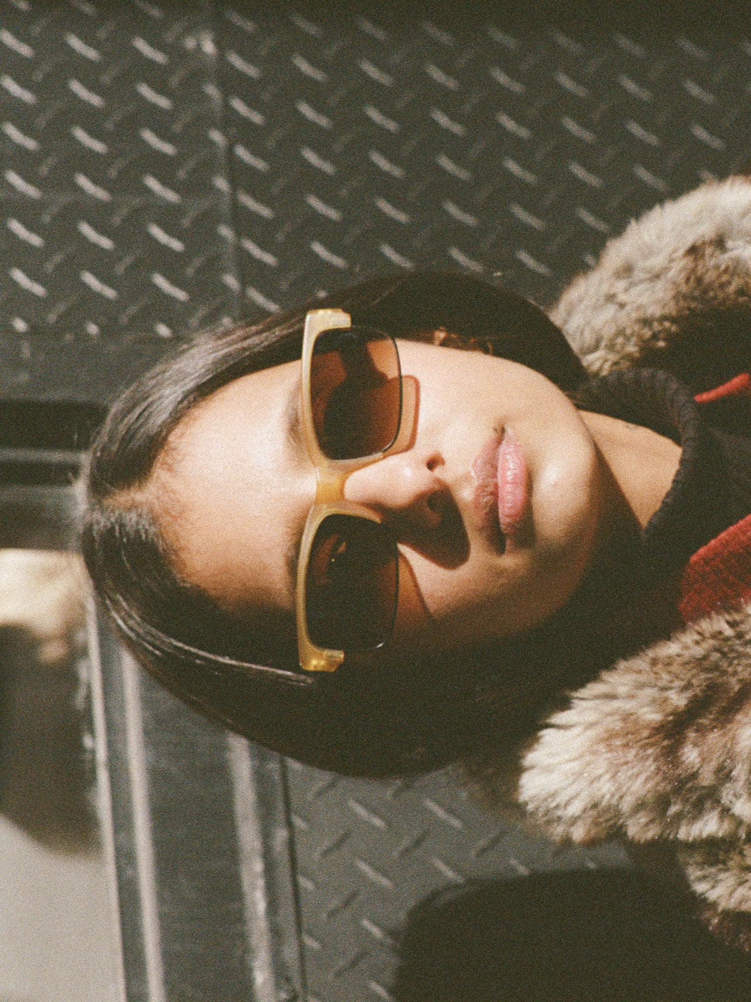Florence Vogue Luxury Sunglasses with model side angle