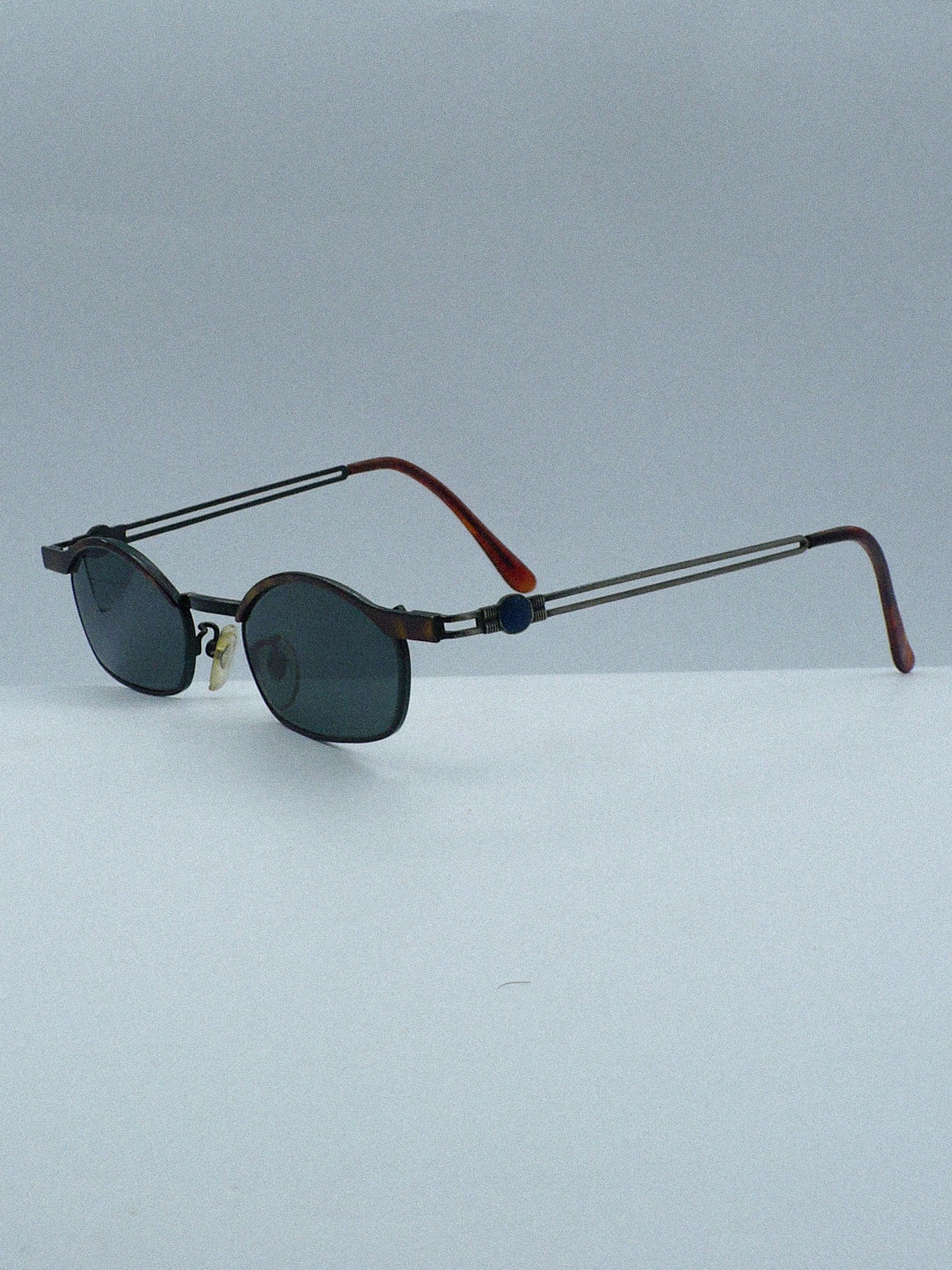 Half Moon 1990s Handmade Luxury Sunglasses left side