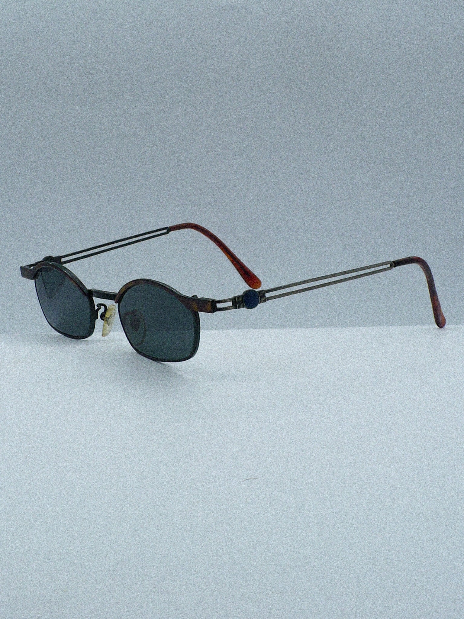 Half Moon 1990s Handmade Luxury Sunglasses left side