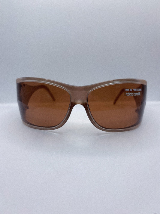"Mocha Wrap" 1990s Roberto Cavalli Sunglasses