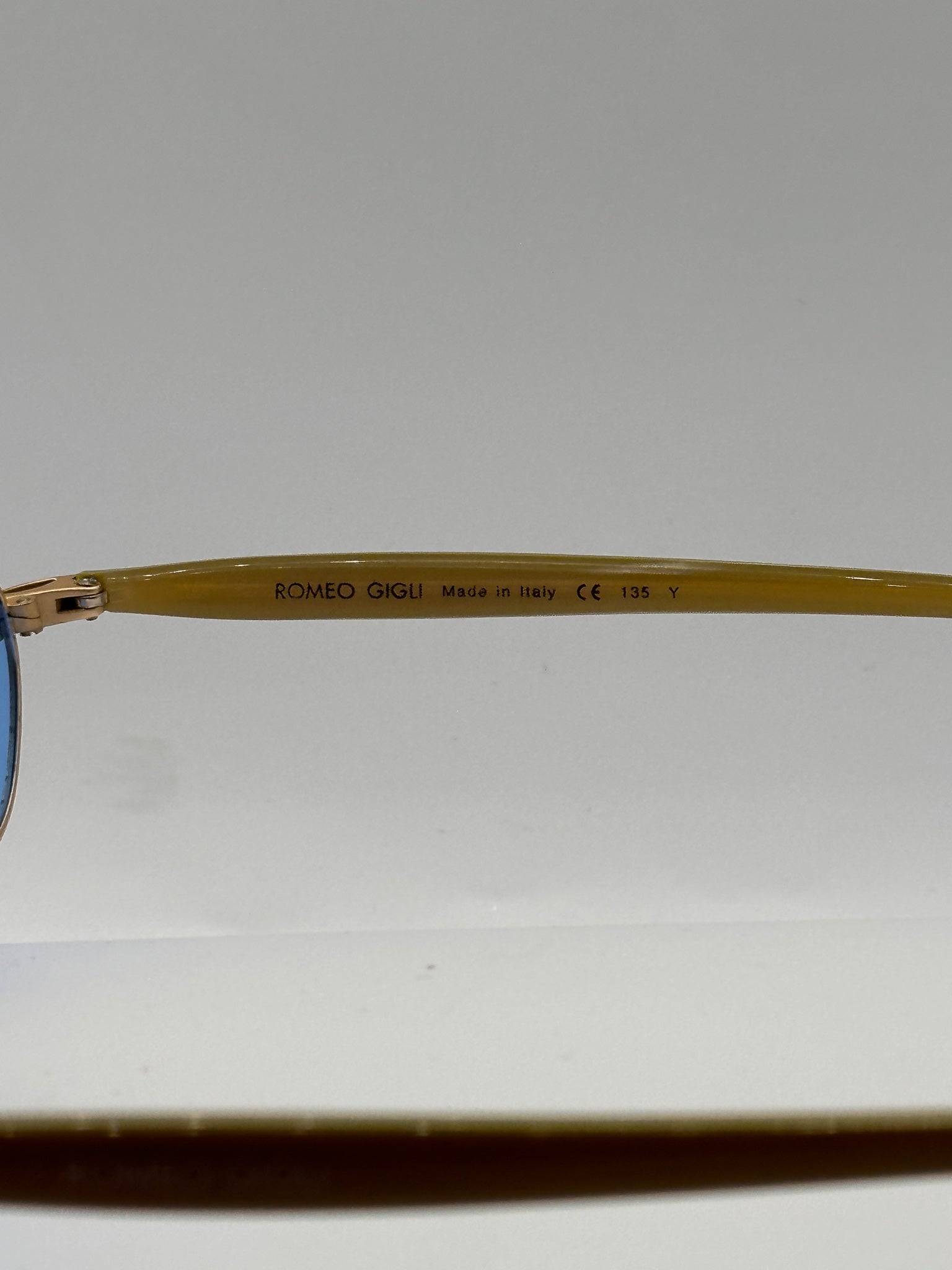 Icey 1990s Romeo Gigli vintage Sunglasses, inner side