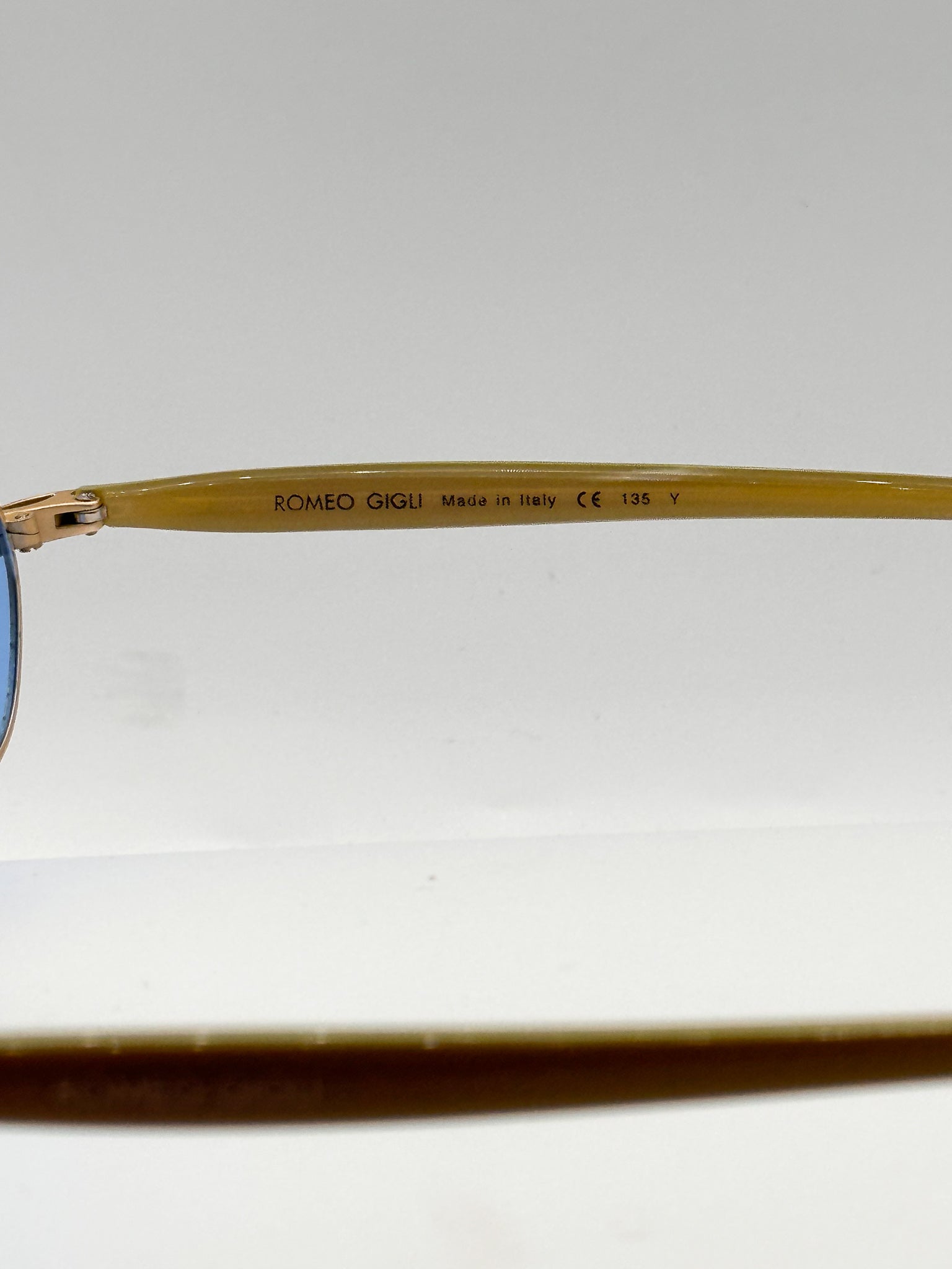Icey 1990s Romeo Gigli vintage Sunglasses, left inner side 2