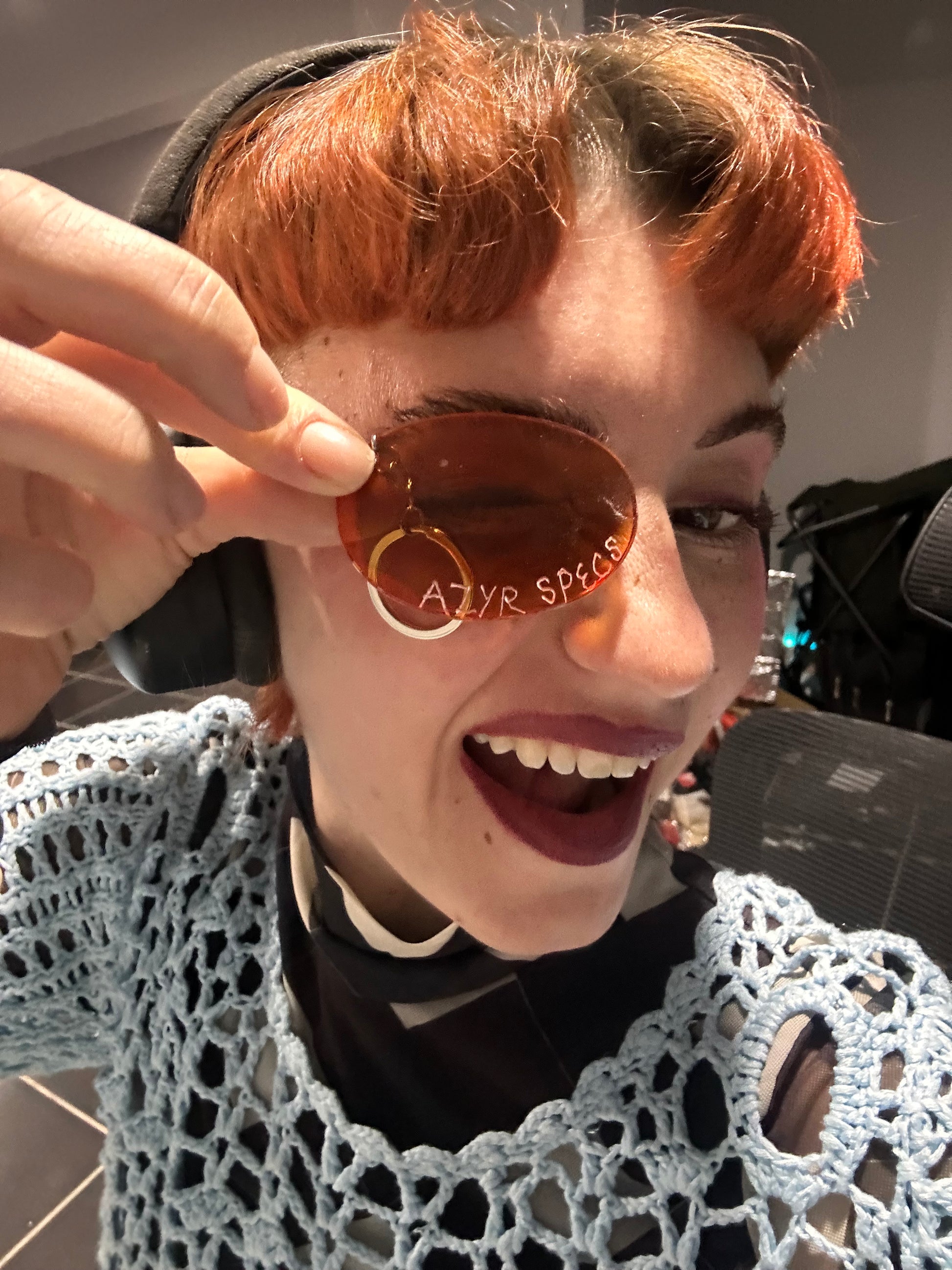 Keychain AZYR Specs, with text
