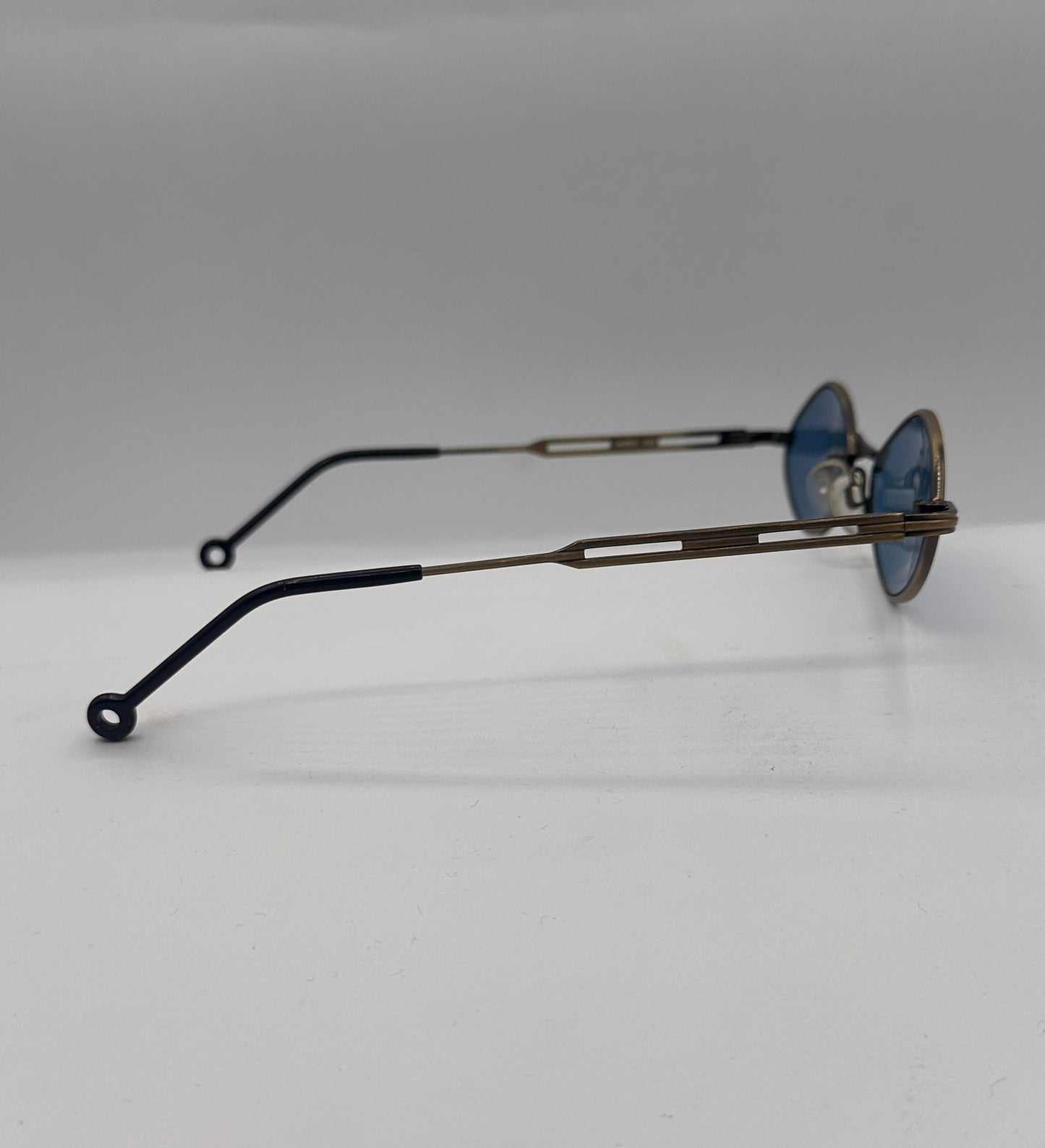 Matrix in Blue 1990s Wired Sunglasses, right side
