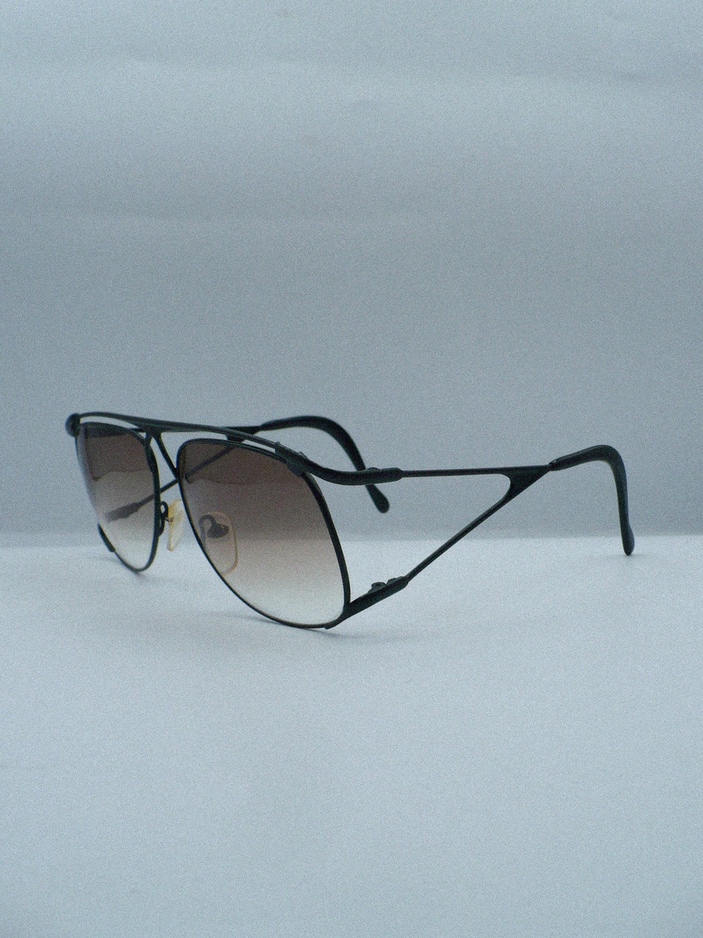 Optos Black 1980s Luigi Colani Designer Sunglasses left side
