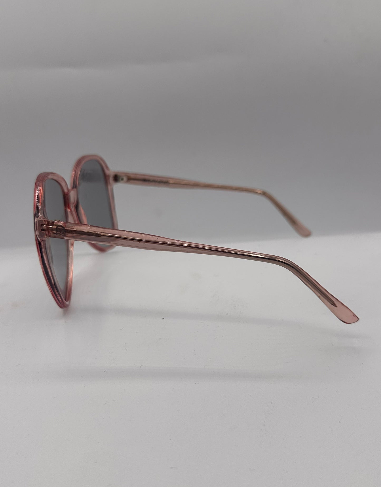 Pink Flowers 1970s Corning Sunglasses, left side