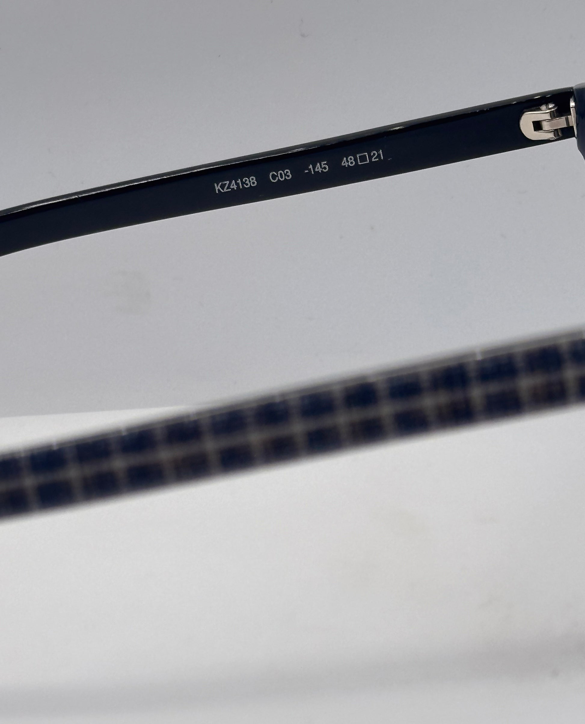 Plaid Blue 1980s Kenzo vintage Sunglasses, inner side