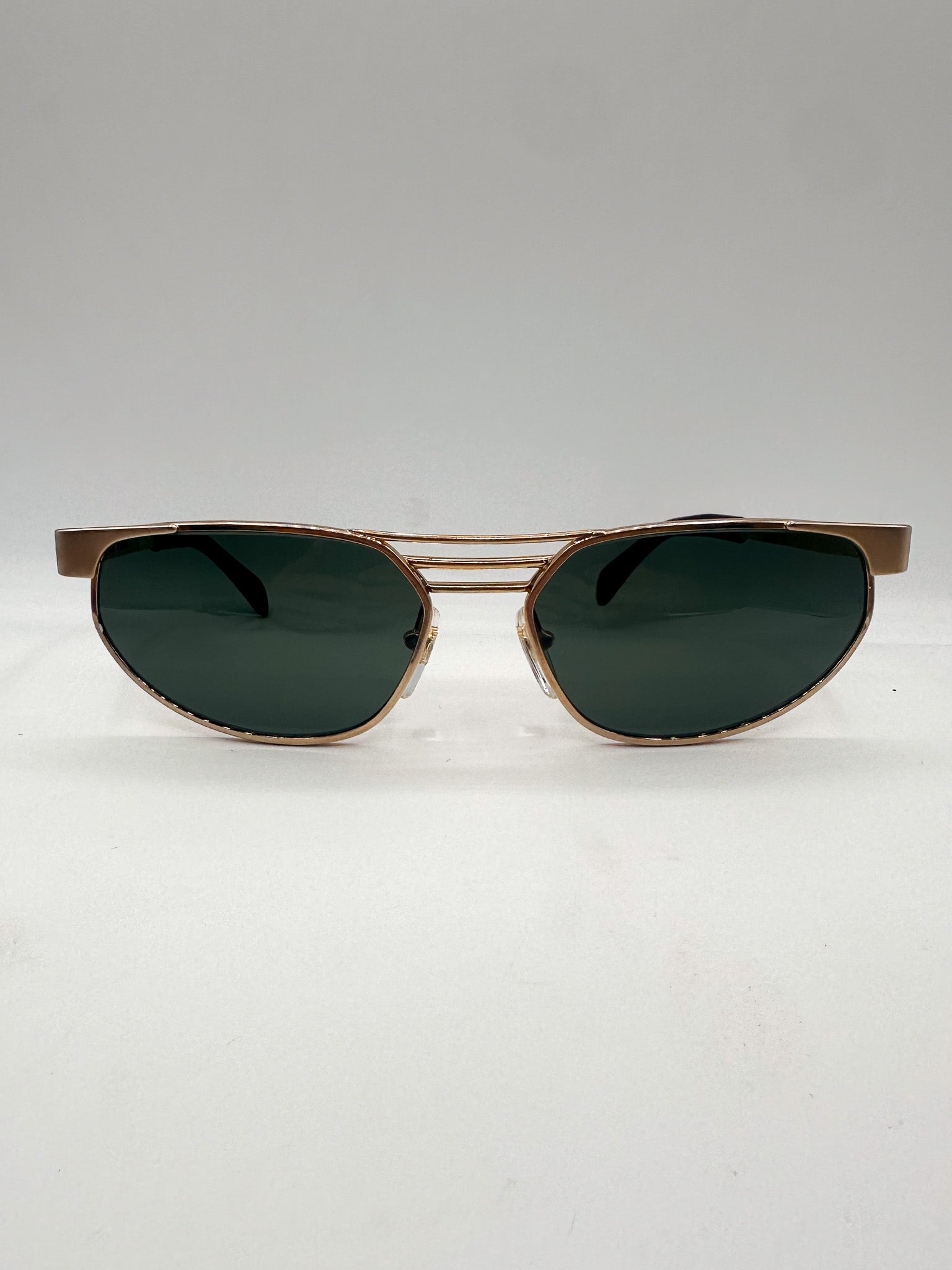 Retro Gold 1980s Alain Mikli vintage glasses gold frame