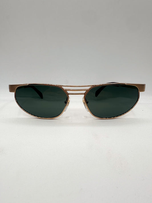 Retro Gold 1980s Alain Mikli vintage glasses gold frame