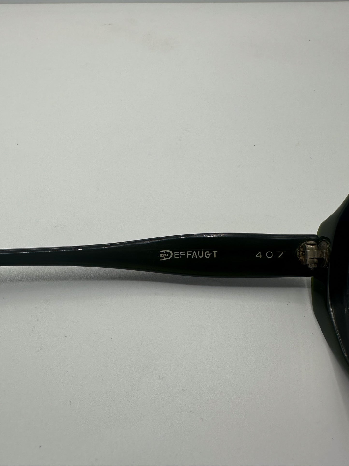 Sculptural 1980s Deffaught Sunglasses brand logo