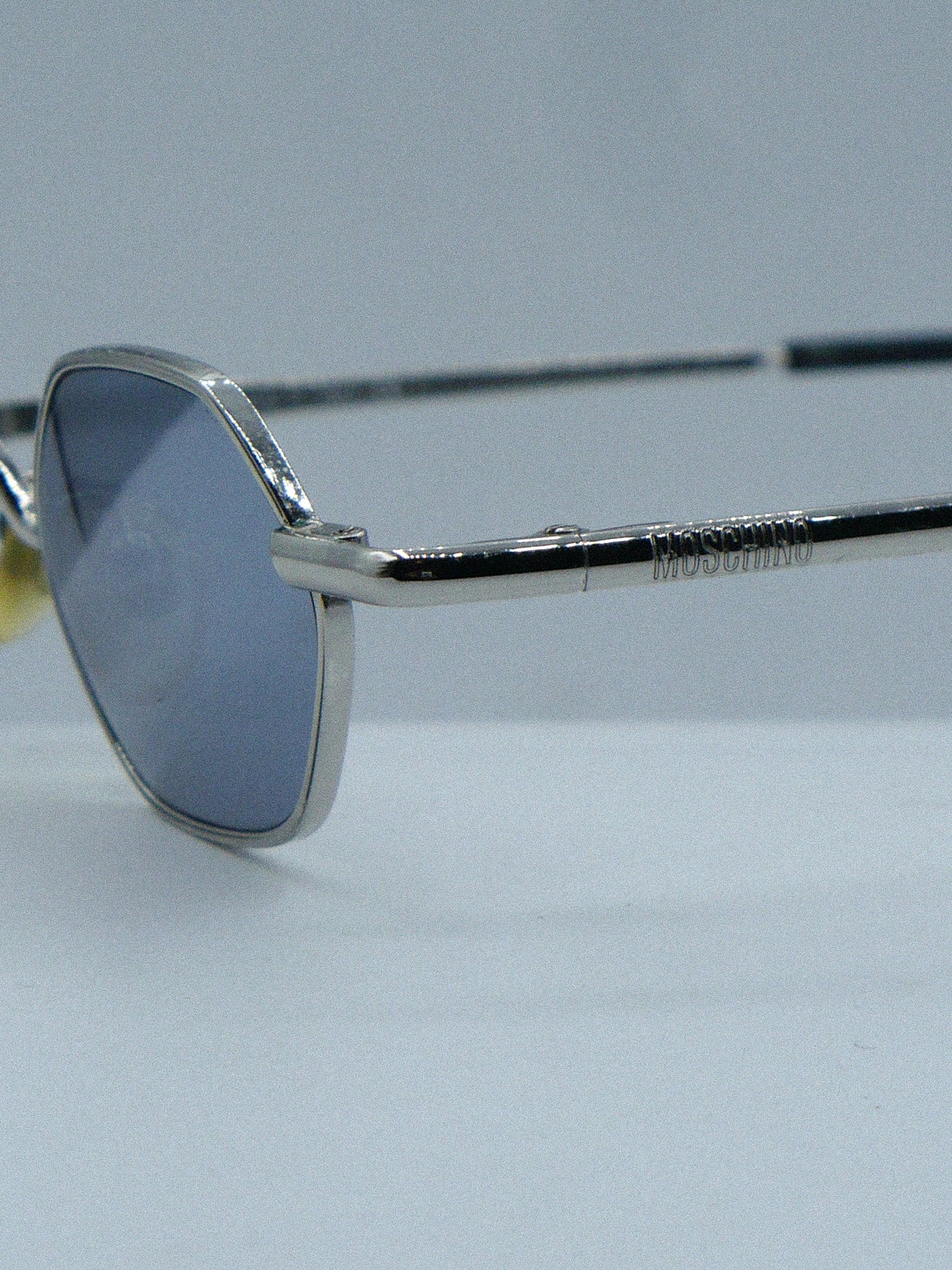 Tinman 1990s Moschino Luxury Sunglasses  brand title