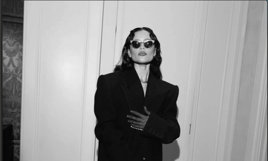 Jenna Ortega Wears Vintage Italian Cat-Eye Sunglasses by AZYR Specs for Pre-Met Gala 2025 Appearance