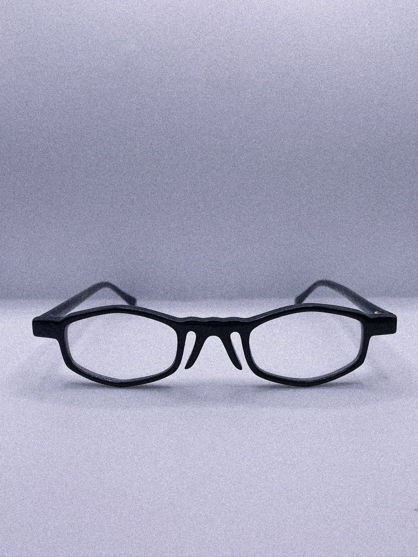Obsidian Structure | 1990s Italian Design Eyeglasses Frame