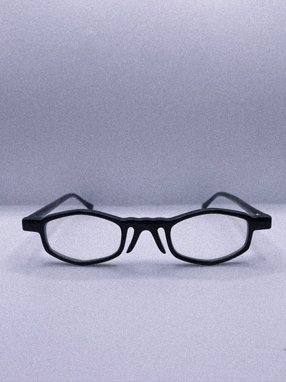 Obsidian Structure | 1990s Italian Design Eyeglasses Frame