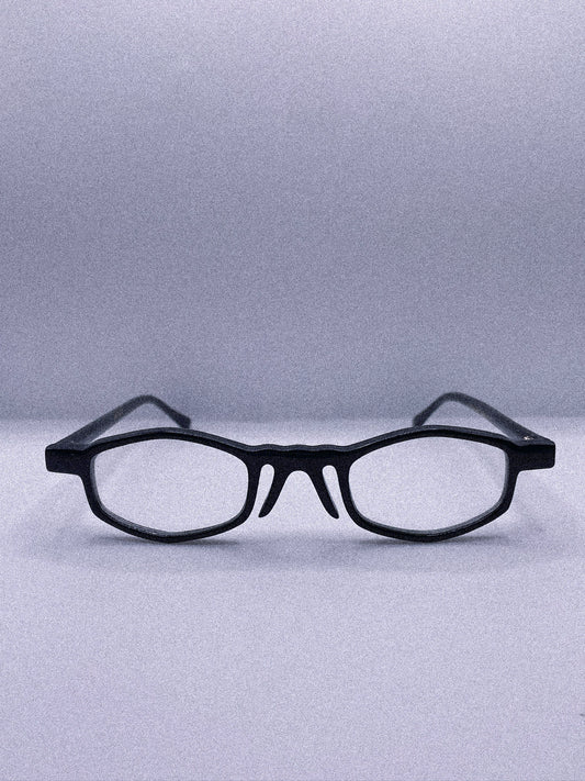 Obsidian Structure | 1990s Italian Design Eyeglasses Frame