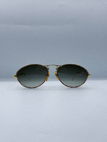 “Soft Gilded Olive” 1980s Ellen Tracy Sunglasses