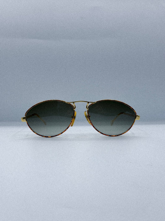 “Soft Gilded Olive” 1980s Ellen Tracy Sunglasses