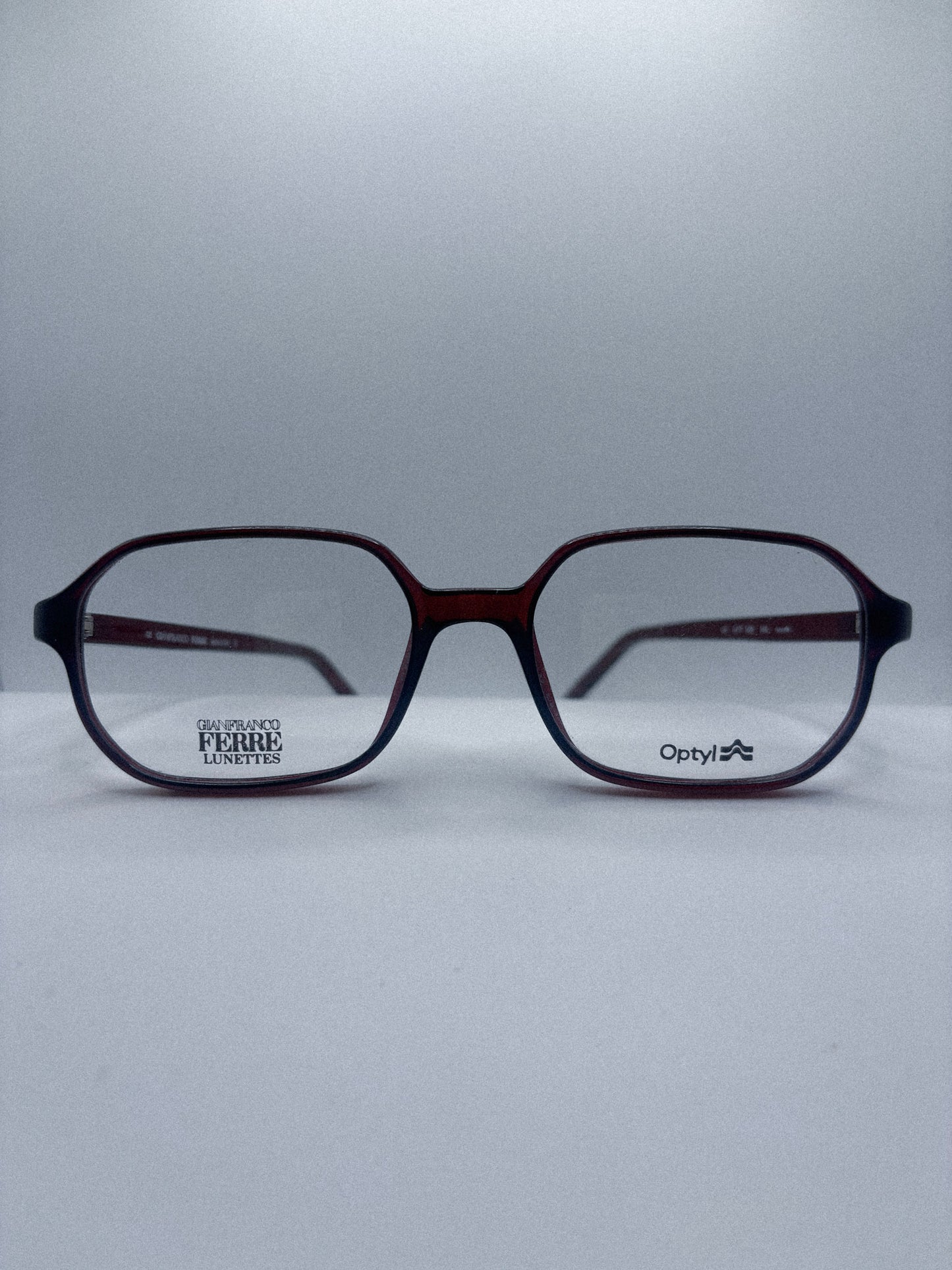 “Oxblood Geometry” 1980s Gianfranco Ferré Eyeglasses