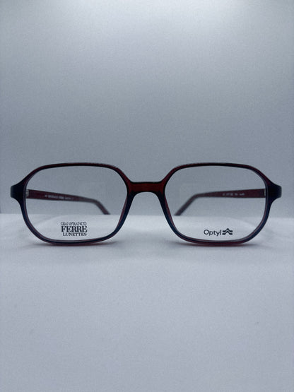 “Oxblood Geometry” 1980s Gianfranco Ferré Eyeglasses