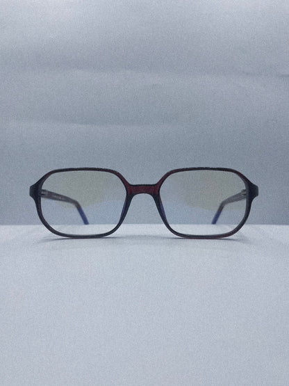 “Oxblood Geometry” 1980s Gianfranco Ferré Eyeglasses