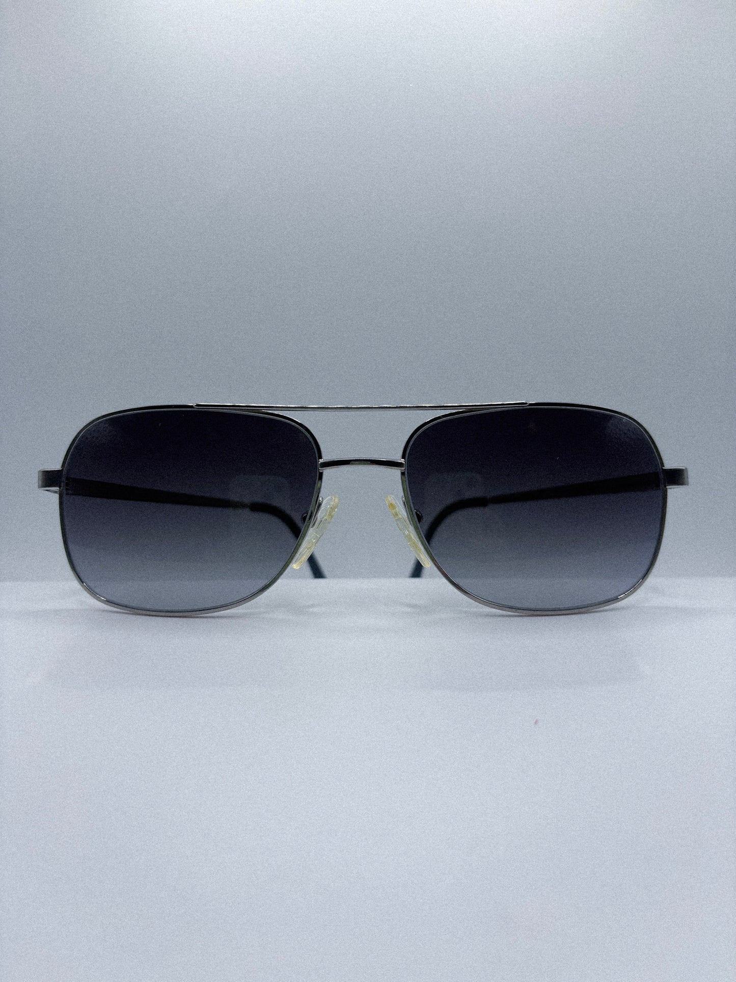 “Steel Fade” 1980s Charmant Aviator Sunglasses
