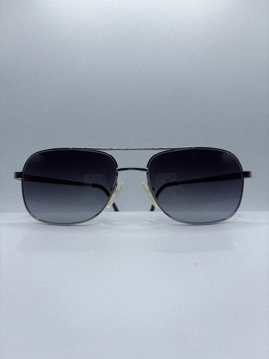 “Steel Fade” 1980s Charmant Aviator Sunglasses