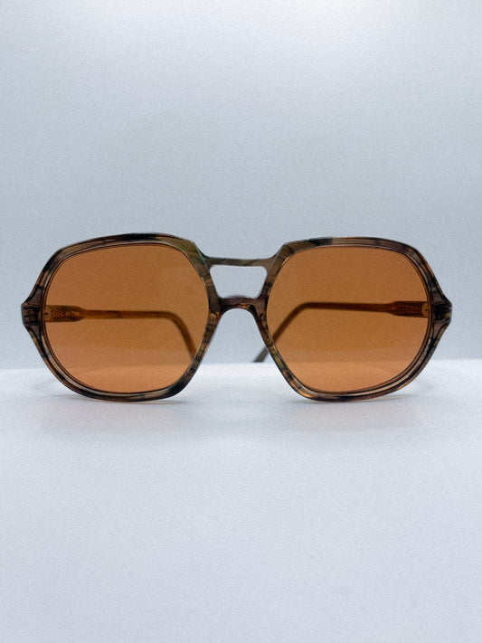 “Amber Facet” 1980s Ultra Sunglasses