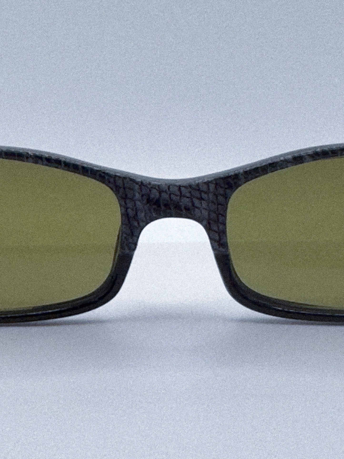 “Olive Noir” 1980s Snakeskin Sunglasses