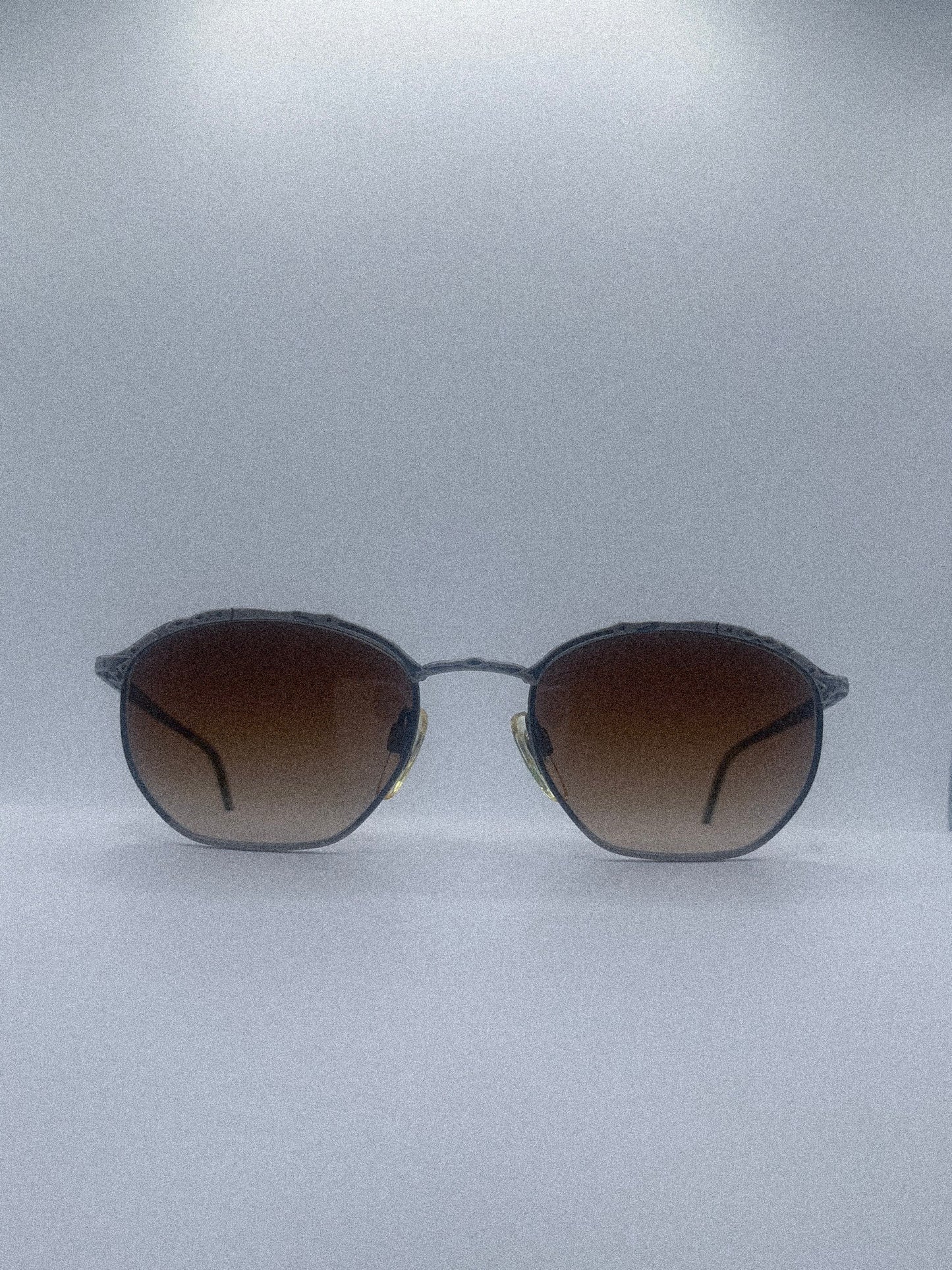 1980s Anne Klein II 8001 K1014-S Sunglasses | Brushed Silver