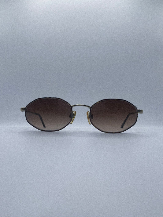 1980s Anne Klein II 6008 K1063-S Sunglasses | Gold/Tortoise