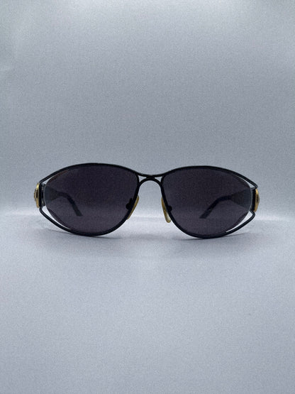Lunettes de soleil Laura Biagotti LB715-S des années 80 | Noir/Écaille