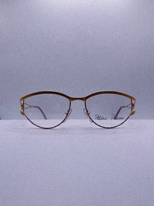 Golden Contour | 1980s Paloma Picasso Eyeglasses Frame