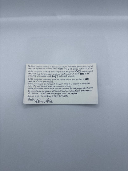 "Transmission" 1990s Blinde Sunglasses