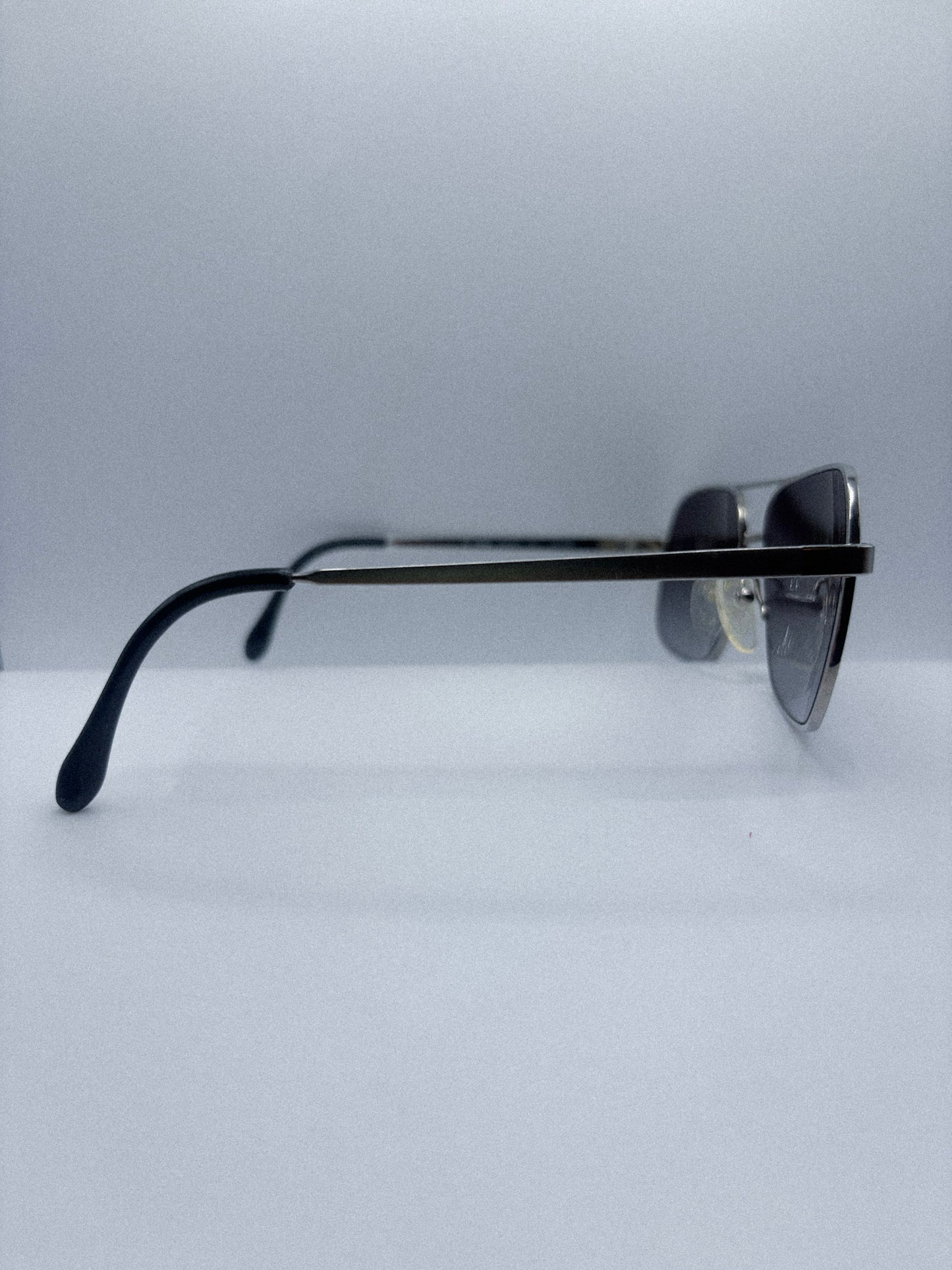 “Steel Fade” 1980s Charmant Aviator Sunglasses