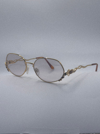 1980s Vittoro Foscari Glasses | Light Brown Lenses