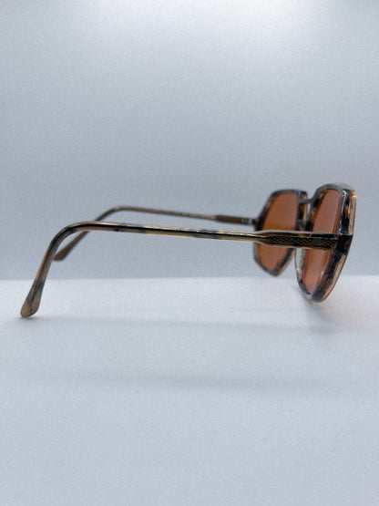 “Amber Facet” 1980s Ultra Sunglasses