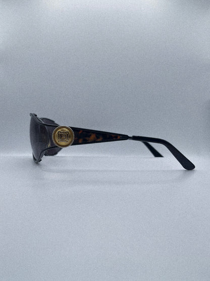 Lunettes de soleil Laura Biagotti LB715-S des années 80 | Noir/Écaille