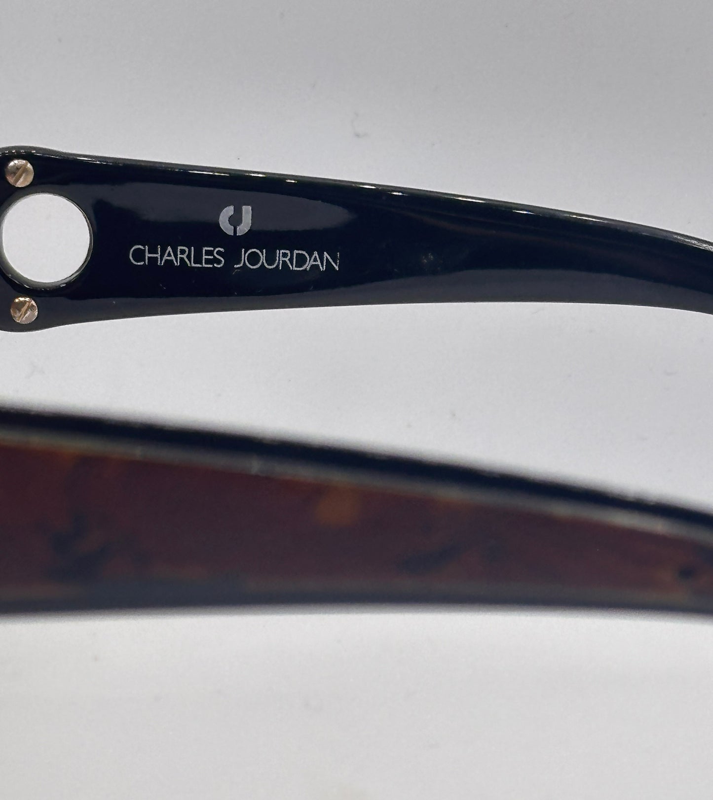 23-Leather 1980s Charles Jourdan vintage Sunglasses, inner side
