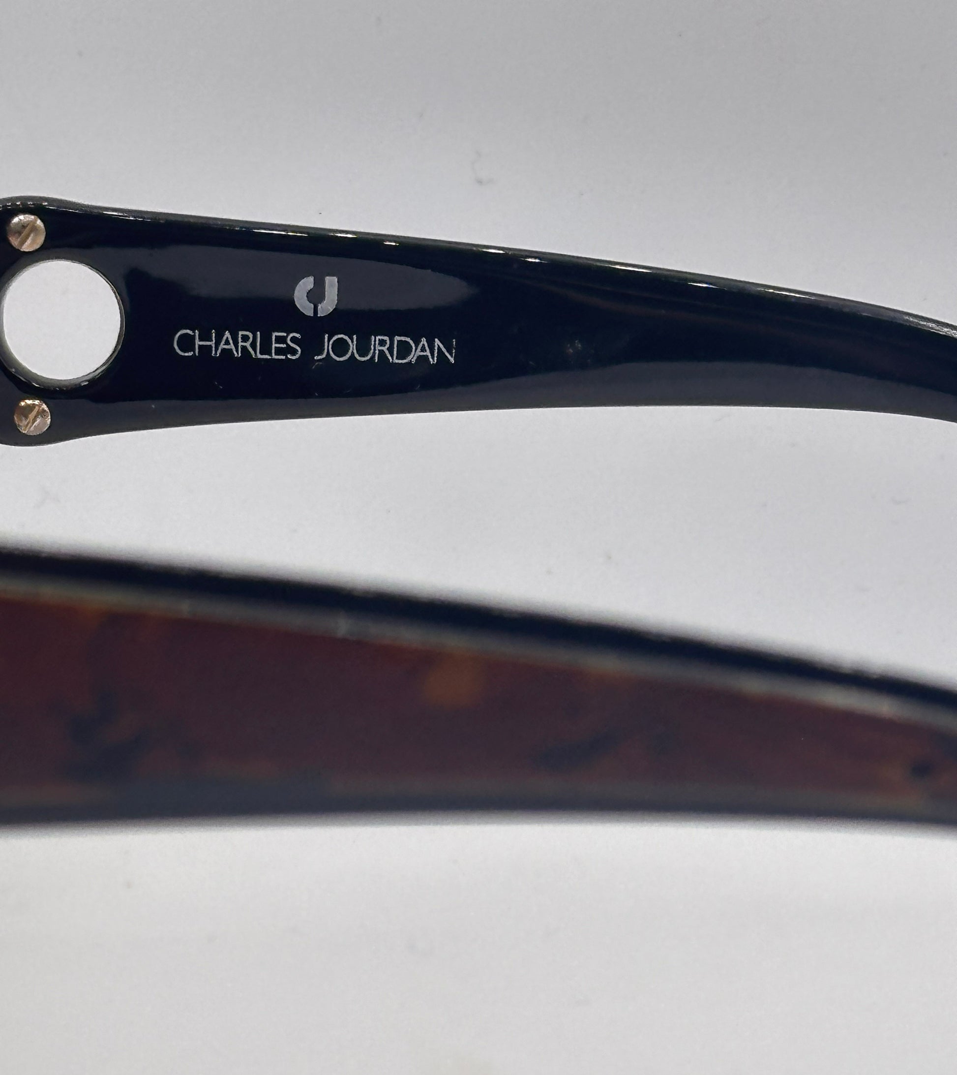 23-Leather 1980s Charles Jourdan vintage Sunglasses, inner side