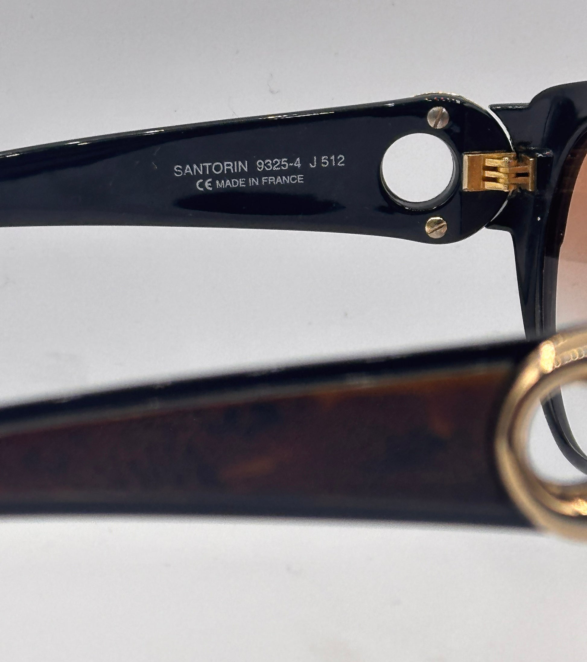 23-Leather 1980s Charles Jourdan vintage Sunglasses, right inner side
