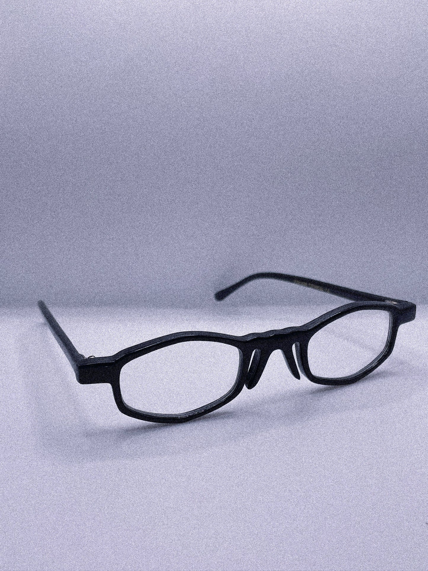Obsidian Structure | 1990s Italian Design Eyeglasses Frame